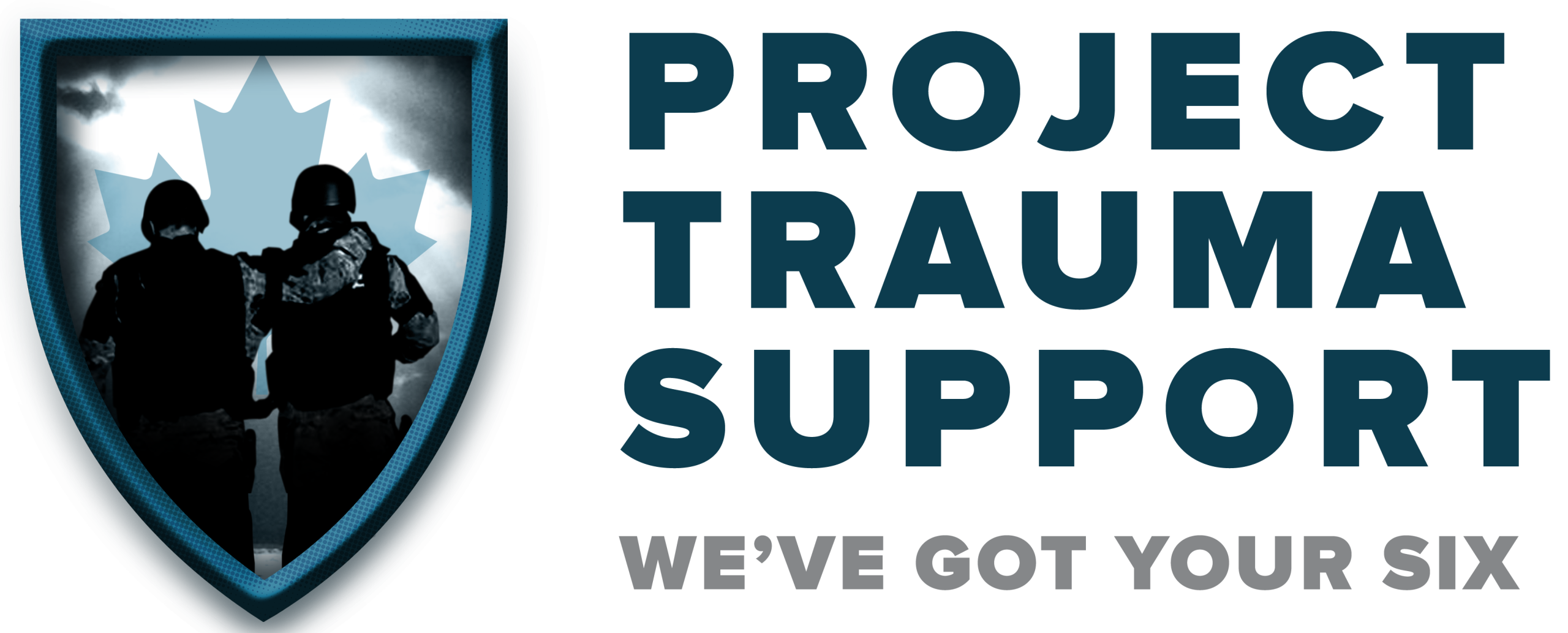 Project Trauma Support logo with SPARTA emblem representing resilience and recovery for first responders and military personnel experiencing PTSD and moral injury.